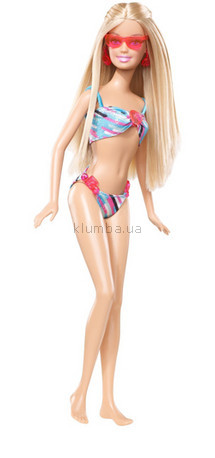 Детская игрушка Barbie Барби Пляжная в голубом купальнике