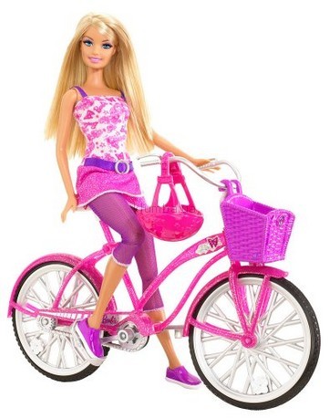 Детская игрушка Barbie Barbie с набором Прогулка на велосипеде