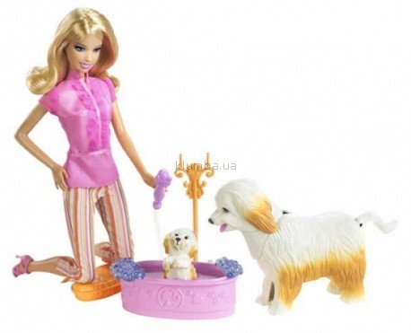 Детская игрушка Barbie Барби с набором Уход за щенками