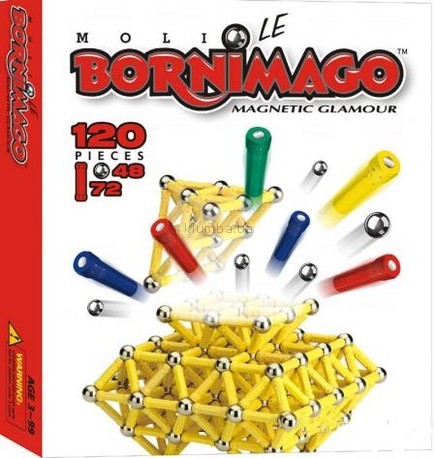 Детская игрушка Bornimago Магнитный конструктор  (120 деталей)