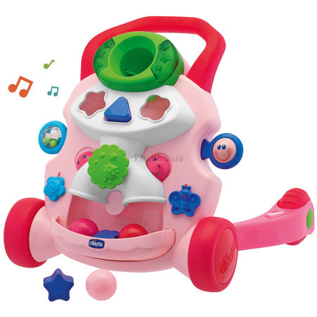 Детская игрушка Chicco Ходунки Первые шаги (розовые)
