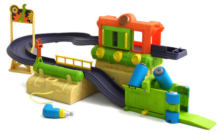 Детская игрушка Chuggington Вагоноремонтный завод с Брюстером
