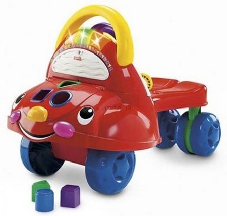 Детская игрушка Fisher Price Ходунки-Каталка Веселая машинка