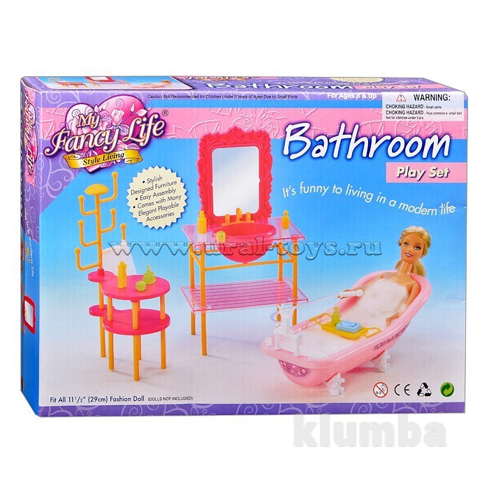 Мебель для кукол "ванная комната" 2913 фото №1
