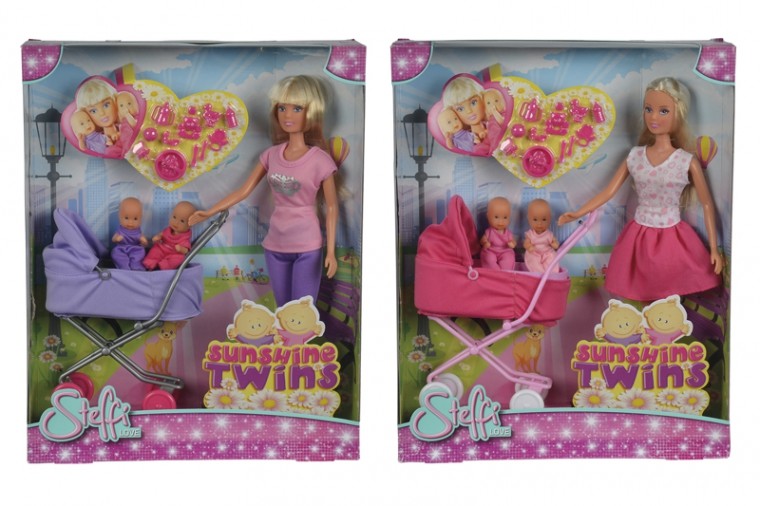 Кукла штеффи с коляской и близнецами, steffi love sunshine twins, 5738060 фото №1