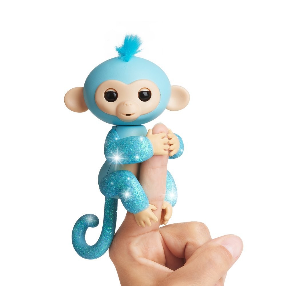 Wowwee fingerlings блестящая интерактивная ручная обезьянка glitter amelia baby monkey interactive фото №1