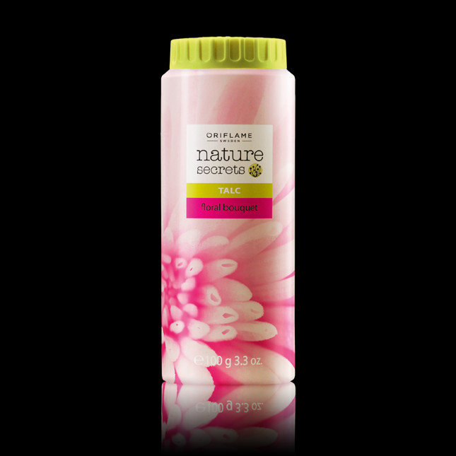 Natures secrets. Ароматизированный тальк для тела Орифлейм. Тальк цветочный Орифлейм. Ароматизированная присыпка для тела. Тальк пудра для тела.