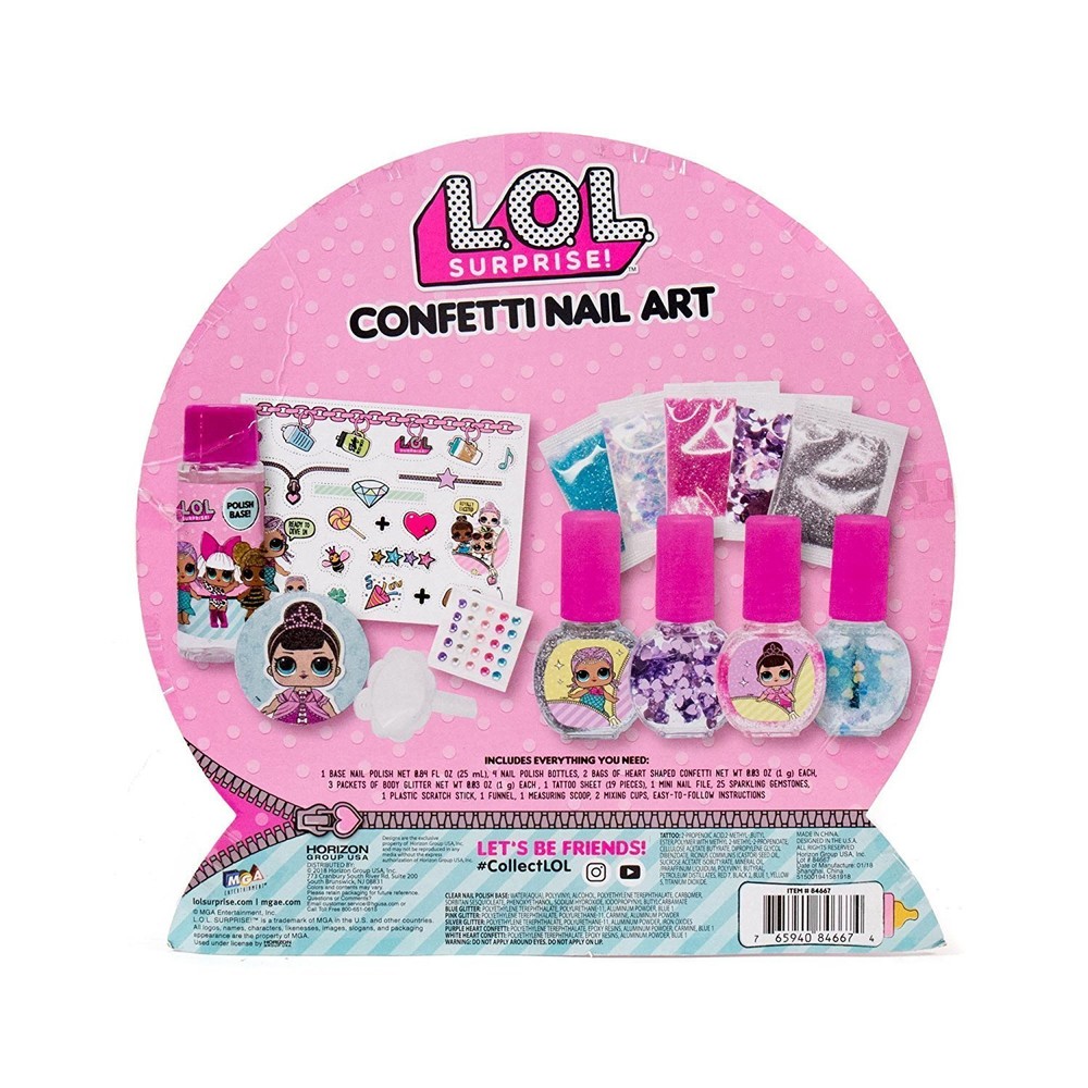 L.o.l. surprise confetti nail art 750