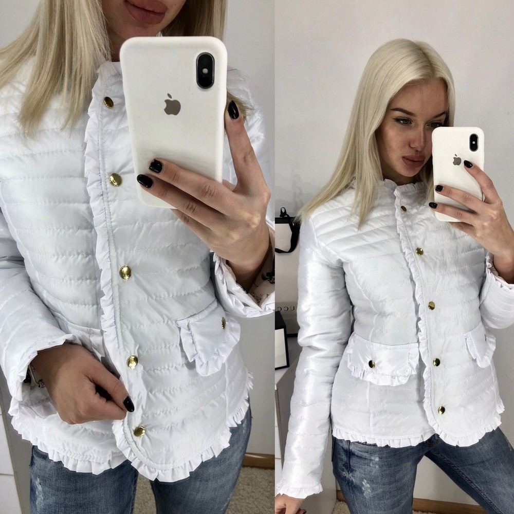 Белые женские куртки весенние