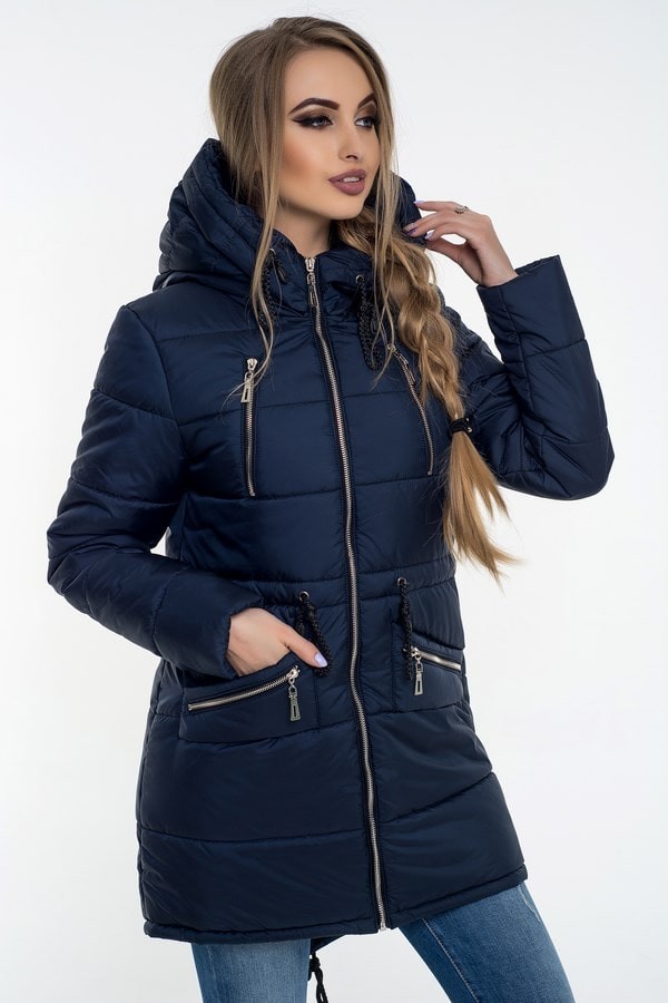 Зимние куртки женские синие