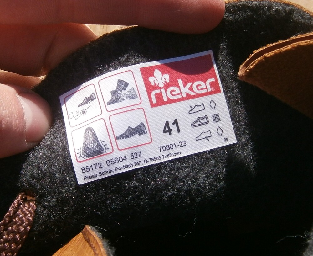 Черевики зимові rieker 70801-23 brown lace up оригінал р.41 нові фото №4