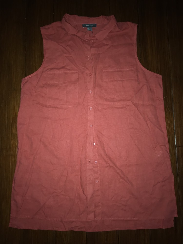 Primark, рубашка, лен/вискоза! р.-eur 48! батал! фото №1