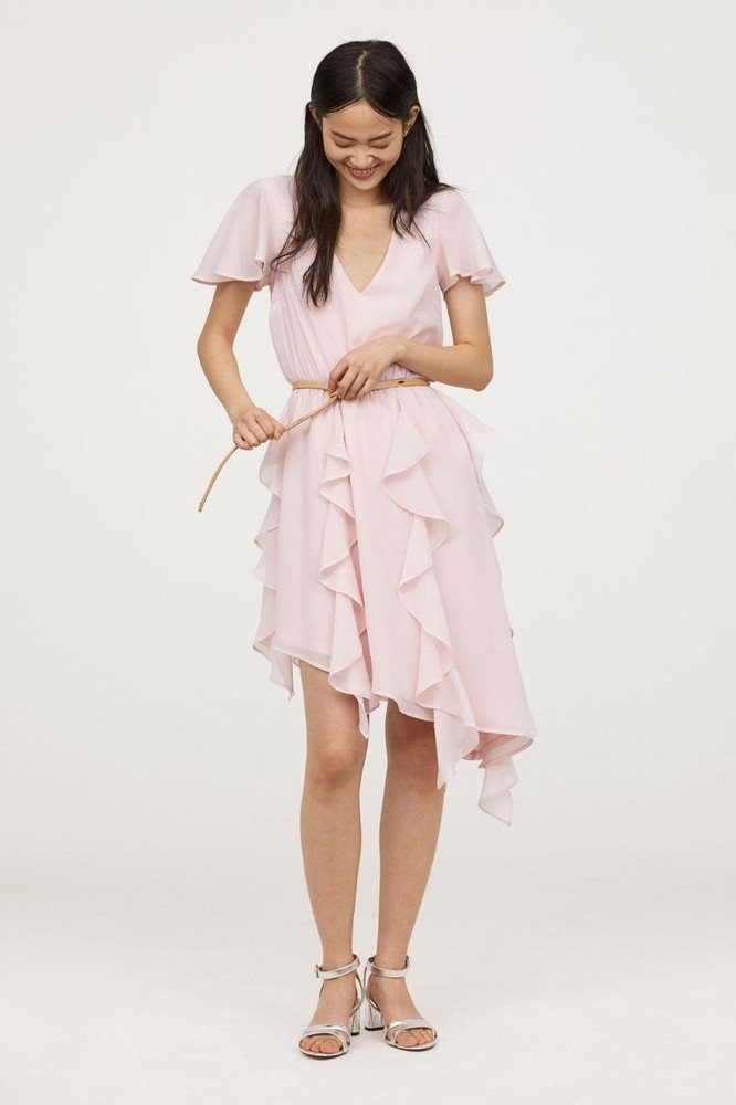 Платье из шифона с оборками h&m, р.36евро (10ук) фото №1