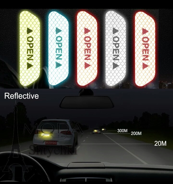 Светящие наклейки, клеиться на дверь автомобиля фото №1