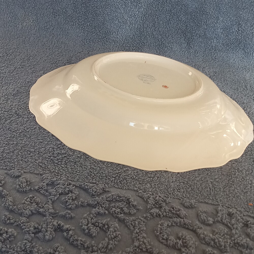 Фарфоровая тарелка фигурная рельефная 25 см. позолота коростень винтаж 1957-1960-е гг. н111 фото №11