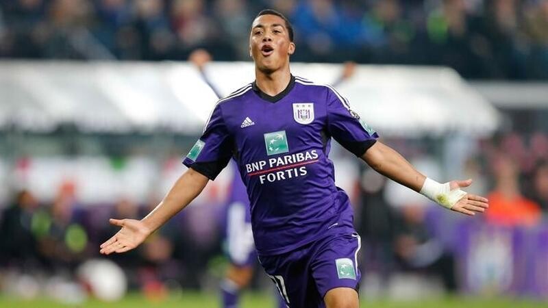 Шикарнейшая фиолетовая футболка adidas anderlecht bnp paribas fortis made in vietnam фото №1