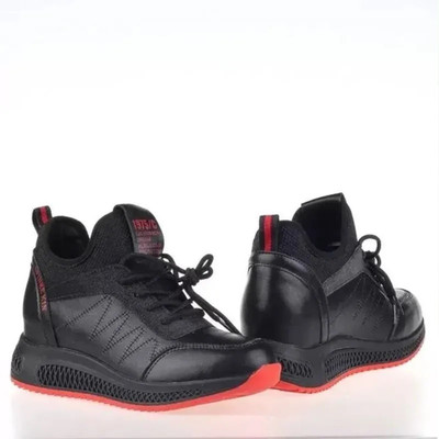 Чорні шкіряні жіночі високі кросівки , натуральна шкіра, lonza