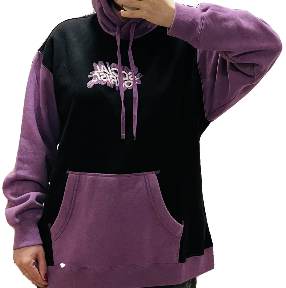 Світшот, батник black and purple hollister (новий) s-xs фото №1