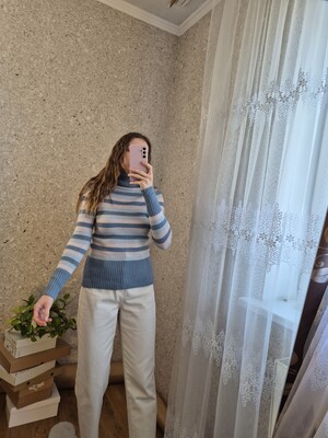 Шерстяний гольф в смужку ✨нюанс