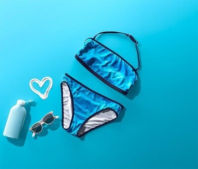 ♕ Лот купальник ♕ Яскравий купальний : топ + плавки для дівчинки Tchibo (Німеччина), розмір:158-164