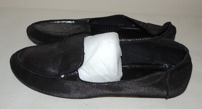 жіночі балетки чорне срібло м'якенькі дуже зручні 25,5 см