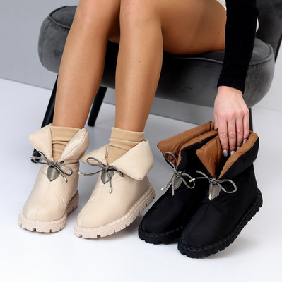 Стильні черевики трансформери дутики на хутрі Код 18955