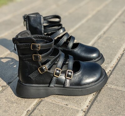 Туфлі чорні на дівчинку туфлі 31,36