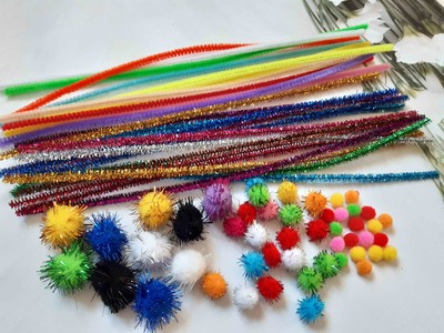75 дрібничок. Синельна проволока, помпони для творчості та рукоділля